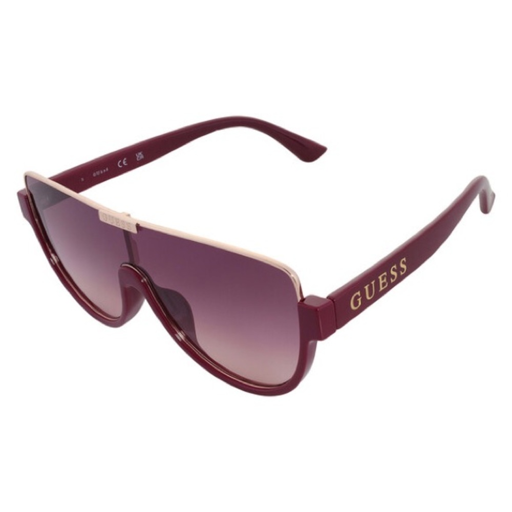 Guess Factory Bordeaux Gradient Shield Ladies Sunglasses